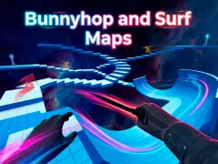 Гульня Bunnyhop and Surf Maps онлайн