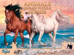 Гульня Animals Jigsaw Puzzle Horses онлайн