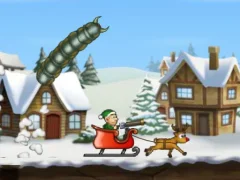 Гульня Effing Worms Xmas онлайн