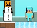 Гульня Noob vs Pro Snowman онлайн