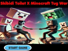 Гульня Skibidi Toilet X Minecraft Tug War онлайн