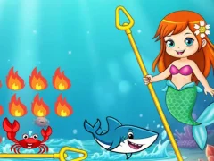 Гульня Princess vs Shark онлайн