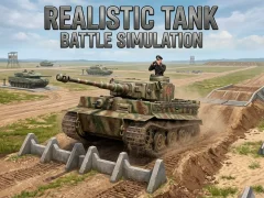 Гульня Realistic Tank Battle Simulation онлайн