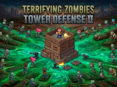 Гульня Terrifying Zombies Tower Defense II онлайн