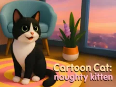Гульня Cartoon Сat: naughty kitten онлайн
