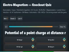 Гульня Electro-Magnetism - Knockout Quiz онлайн