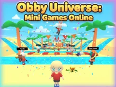 Гульня Obby Universe: Mini Games Online онлайн