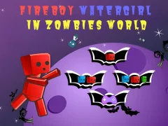 Гульня Fireboy Watergirl In Zombies World онлайн