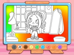 Гульня Coloring Book: Avatar Girl Dress Up Shopping онлайн
