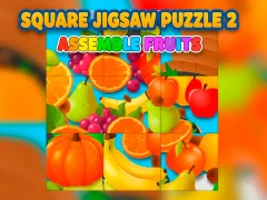 Гульня Square jigsaw Puzzle 2 - Assemble Fruits онлайн