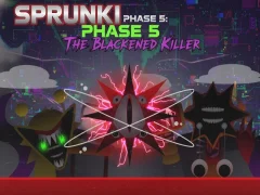 Гульня Sprunki Phase 5: The Blackened Killer онлайн