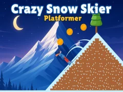 Гульня Crazy Snow Skier: Platformer онлайн