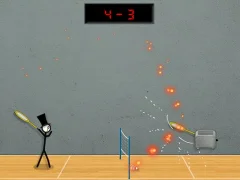 Гульня Stick Figure Badminton 3 онлайн