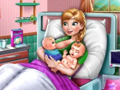 Гульня Ice Princess Twins Birth онлайн