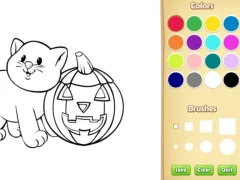 Гульня Halloween Coloring Book онлайн
