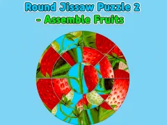 Гульня Round jigsaw Puzzle 2 - Assemble Fruits онлайн