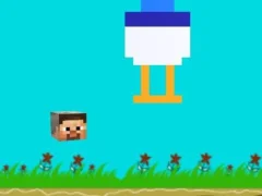 Гульня Chicken Jockey Flappy Minecraft онлайн
