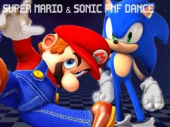 Гульня Super Mario & Sonic FNF Dance онлайн