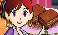 Гульня Sara`s Cooking Class Caramel Nut Brownie онлайн