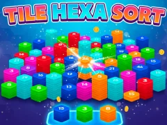 Гульня Tile Hexa Sort онлайн