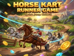 Гульня Horse Kart Runner Game онлайн