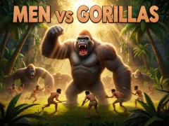 Гульня Men Vs Gorillas онлайн