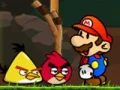 Гульня Mario vs Angry Birds онлайн