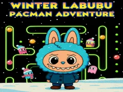 Гульня Winter Labubu Pacman Adventure онлайн