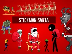 Гульня Stickman Santa онлайн
