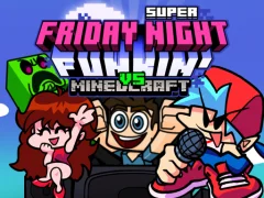 Гульня Super Friday Night Funkin Vs Minecraft онлайн