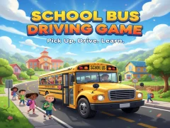 Гульня School Bus Driving Game онлайн