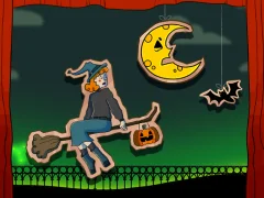 Гульня Halloween Witch Fly онлайн