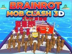 Гульня Brainrot Mob Clash 3D онлайн