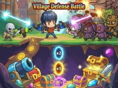 Гульня Village Defense Battle онлайн