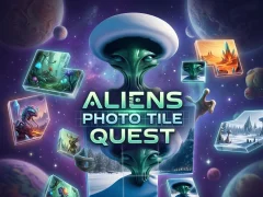 Гульня Aliens Photo Tile Quest онлайн