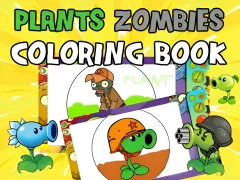 Гульня Plants vs Zombies Coloring онлайн