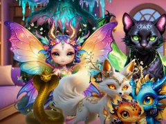 Гульня Mysterious Familiars Enchanted Bestiary онлайн
