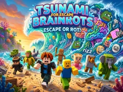 Гульня Tsunami For Escape Brainrots онлайн