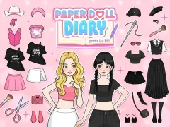 Гульня Paper Doll Diary: Dress Up DIY онлайн