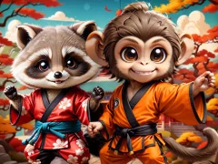 Гульня Kung-Fu Little Animals онлайн