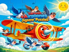 Гульня Cartoon Airplanes: Jigsaw Puzzles онлайн