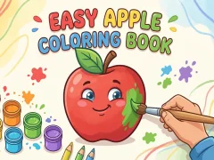 Гульня Easy Apple Coloring Book онлайн