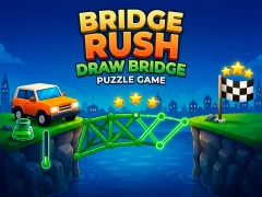 Гульня Bridge Rush - Draw Bridge Puzzle Game онлайн