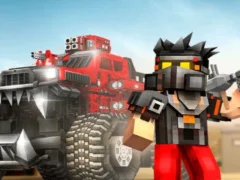 Гульня Blocky Cars: Car Battle онлайн