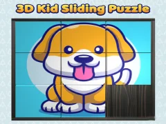 Гульня 3D Kid Sliding Puzzle онлайн