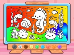 Гульня Coloring Book: Kawaii Sea Animals онлайн