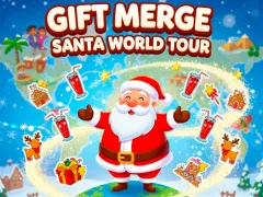 Гульня Gift Merge Santa World Tour онлайн
