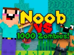 Гульня Noob vs 1000 Zombies онлайн
