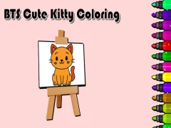 Гульня BTS Cute Kitty Coloring онлайн