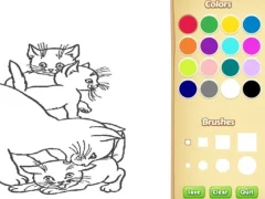 Гульня Cats Coloring Book For Kids онлайн